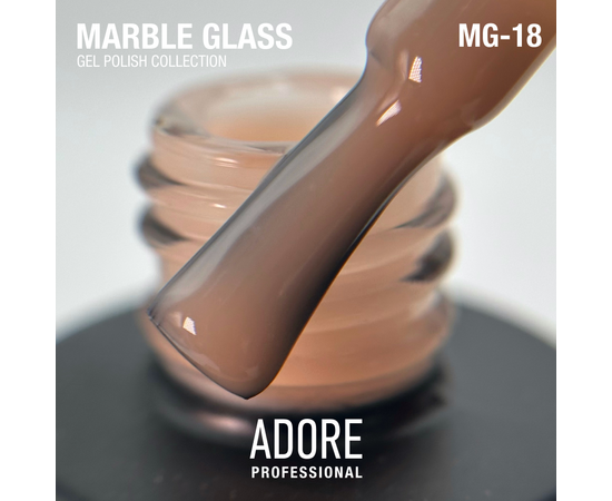 ADORE. Marble Glass Gel Polish, #MG-18, Moonstone, 8 ml. Вітражний гель-лак, персикова глазур #2