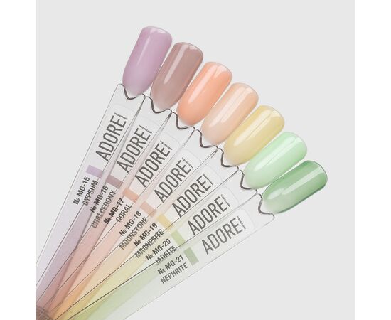 ADORE. Marble Glass Gel Polish, #MG-18, Moonstone, 8 ml. Вітражний гель-лак, персикова глазур #3