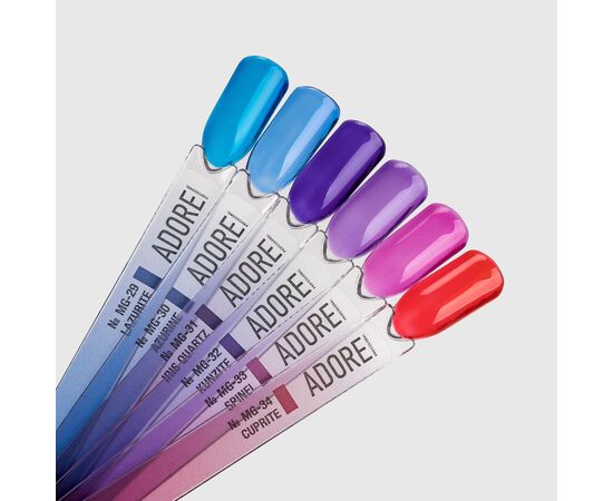 ADORE. Marble Glass Gel Polish, #MG-33, Spinel, 8 ml. Вітражний гель-лак, рожевий #4