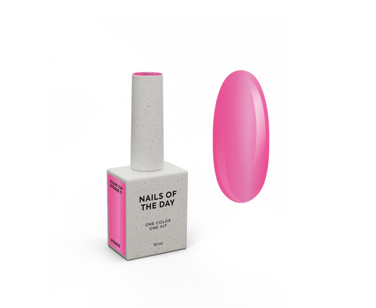 NOTD. Color Top, Vitrage #11, 10 ml. Вітражний топ без липкого шару, напівпрозорий яскравий рожевий #2