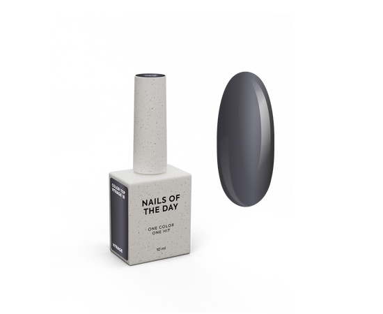 NOTD. Color Top, Vitrage #18, 10 ml. Вітражний топ без липкого шару, напівпрозорий графітовий сіро-чорний #2