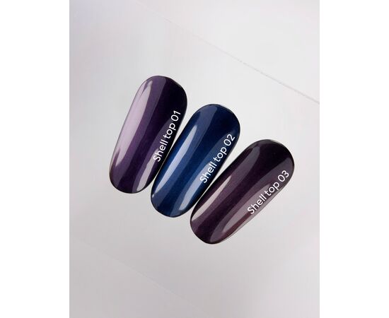 NOTD. Shell Top #01, 10 ml, перлинний топ з ліловою втиркою #7