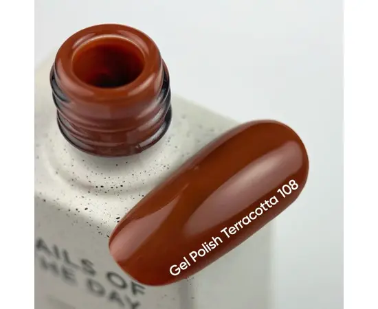 NOTD. Gel Polish, Terracotta -108, 10 ml. Гель-лак, цегляно-коричневий #2