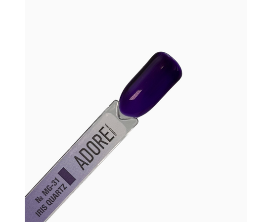 ADORE. Marble Glass Gel Polish, #MG-31, Iris quartz, 8 ml. Вітражний гель-лак, насичено-фіолетовий #3