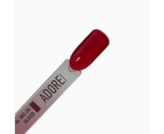ADORE. Marble Glass Gel Polish, #MG-36, Blood, 8 ml. Вітражний гель-лак, яскраво-червоний #3