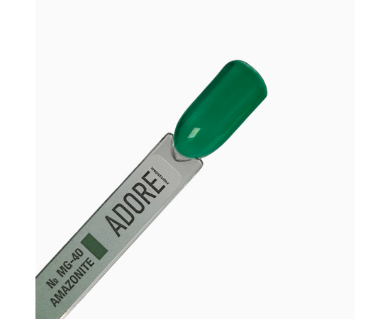 ADORE. Marble Glass Gel Polish, #MG-40, Amazonite, 8 ml. Вітражний гель-лак, зелений #3