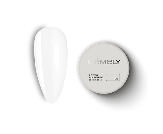 GÉMELY (ex GA&MA). Power builder gel #1, Clear, 15 ml, твердий гель, прозорий #1