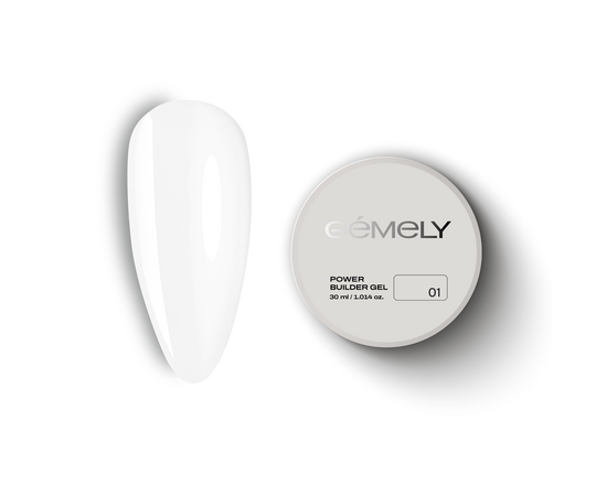 GÉMELY (ex GA&MA). Power builder gel #1, Clear, 30 ml, твердий гель, прозорий #1