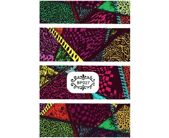 KODI Наліпки для нігтів, кольорова абстракція #1