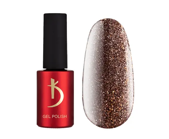 KODI Gel Polish Golden Brown #02, коричневий з шимером , 7 ml, гель-лак #1