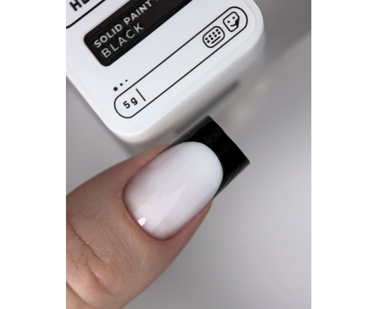 HEYLOVE. Solid paint gel, BLACK, 5 g, гель-фарба чорна #2