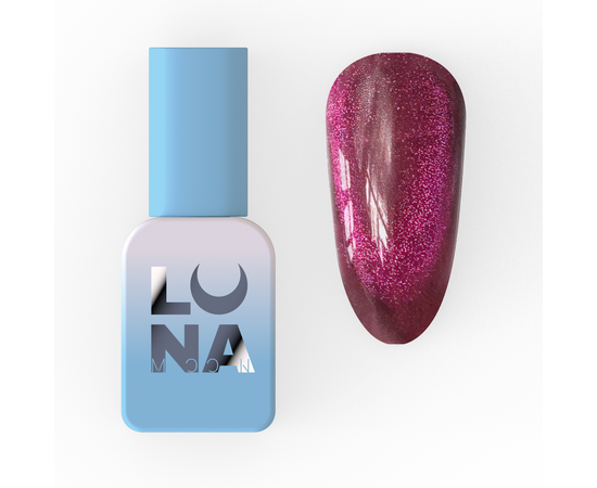 LUNAmoon. "Cat Eye" Gel Polish #254, 8 ml, гель-лак «Котяче око» на вітражній основі #1