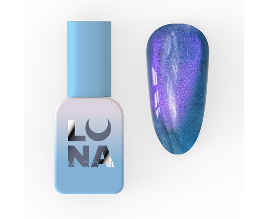 LUNAmoon. "Cat Eye" Gel Polish #255, 8 ml, гель-лак «Котяче око» на вітражній основі #1