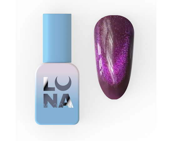 LUNAmoon. "Cat Eye" Gel Polish #256, 8 ml, гель-лак «Котяче око» на вітражній основі #1