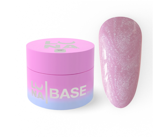 LUNAmoon. Cover BASE #18, PALE PINK with SHIMMER, 30 ml #1