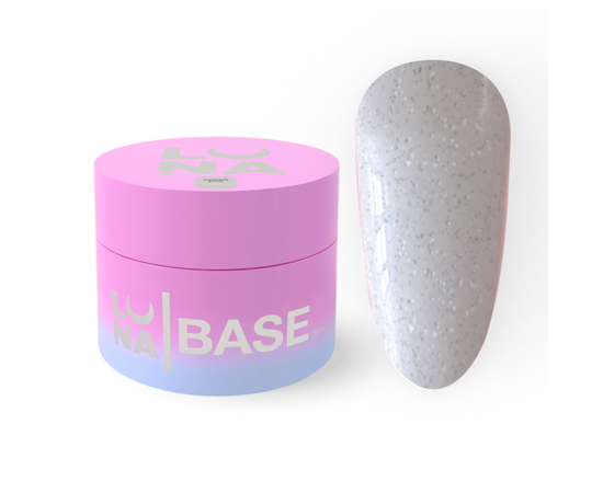 LUNAmoon. Cover BASE #5, WHITE with SHIMMER, 30 ml без пензлика #1