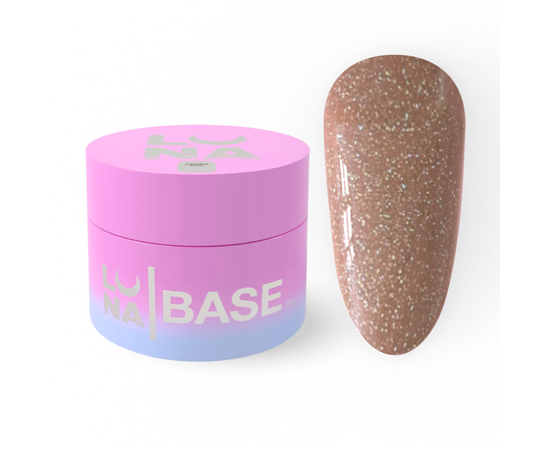 LUNAmoon. Cover BASE #9, Coffee with SHIMMER, 30 ml #1