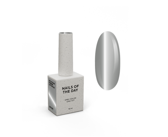 NOTN. Korean "Cat eye" Gel Polish #05, 10 ml, гель-лак "котяче око" сріблястий #1
