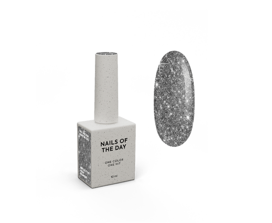 NOTN Гель-лак Martini, #024, світловідбиваючий срібний, 10 ml #1