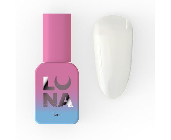 LUNAmoon. Glass Top Coat #1 (milky), 13 ml, топ кольоровий глянцевий, молочний #1