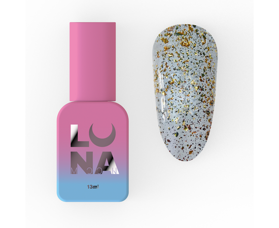 LUNAmoon. Gold Top Coat, 13 ml, топ із золотою поталлю #1
