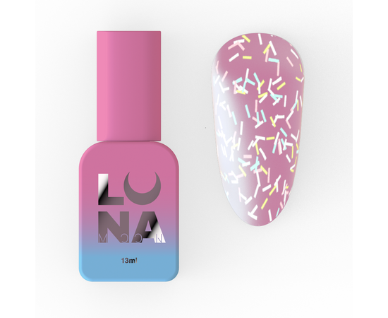 LUNAmoon. Ice Cream Matte Top Coat, 13 ml, топ матовий з кольоровою посипкою #1