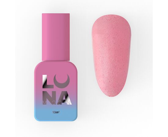 LUNAmoon. Matte Peach Pink Sand Top Coat, 13 ml, матовий топ з ефектом піску #1