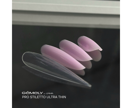 GÉMELY (ex GA&MA). Top nail forms, Pro Stiletto, Ultra Thin, 150 pcs. Верхні форми "Про Стилет", надтонкі #3