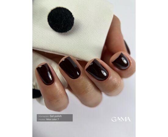GA&MA. Gel polish, Max Color #007 Black Brown, 10 ml, гель-лак #2
