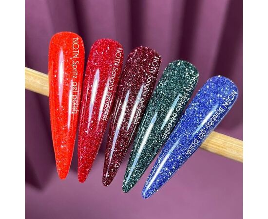 NOTN. Gel polish, Negroni, #363. Гель-лак світловідбиваючий, темно-бордовий #4