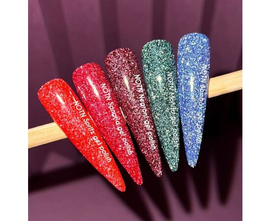 NOTN. Гель-лак Spritz, світловідбиваючий яскраво червоний, 10 ml #4