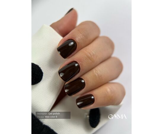 GA&MA. Gel polish, Max Color #008 Black Cocoa, 10 ml, гель-лак #2