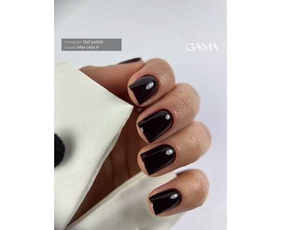 GA&MA. Gel polish, Max Color #009 Black Cherry, 10 ml, гель-лак #2