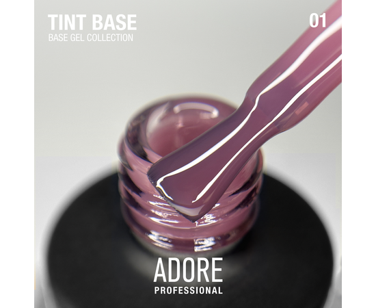 ADORE. Tint Base, №01, Retro, 15 ml. Напівпрозора кольорова база для нігтів #2