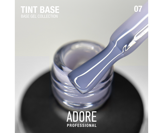 ADORE. Tint Base, №07, Smoke, 15 ml. Напівпрозора кольорова база для нігтів #2
