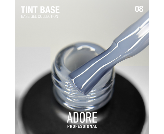 ADORE. Tint Base, №08, Fade, 15 ml. Напівпрозора кольорова база для нігтів #2
