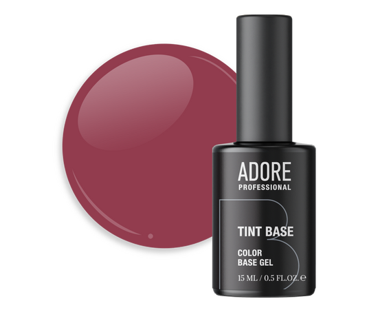 ADORE. Tint Base, №01, Retro, 15 ml. Напівпрозора кольорова база для нігтів #1