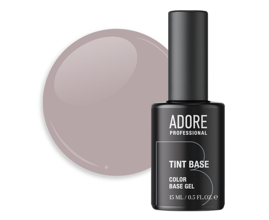 ADORE. Tint Base, №06, Dusk, 15 ml. Напівпрозора кольорова база для нігтів #1
