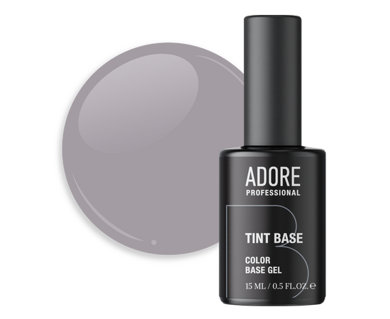 ADORE. Tint Base, №07, Smoke, 15 ml. Напівпрозора кольорова база для нігтів #1