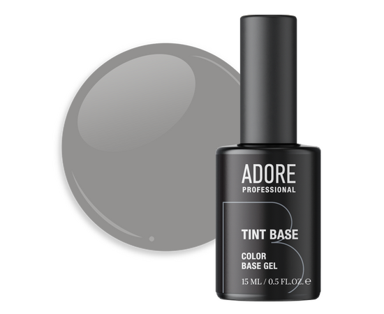 ADORE. Tint Base, №08, Fade, 15 ml. Напівпрозора кольорова база для нігтів #1