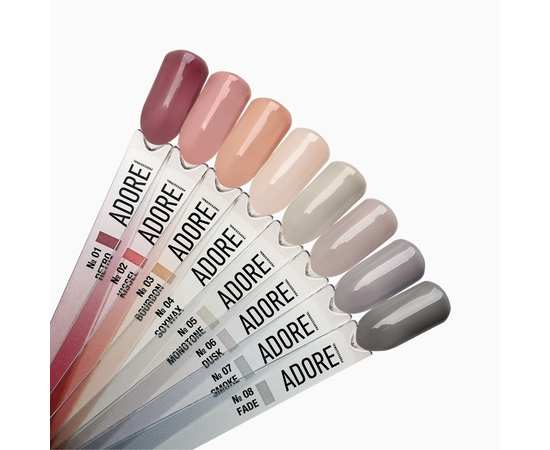 ADORE. Tint Base, №05, Monotone, 15 ml. Напівпрозора кольорова база для нігтів #4