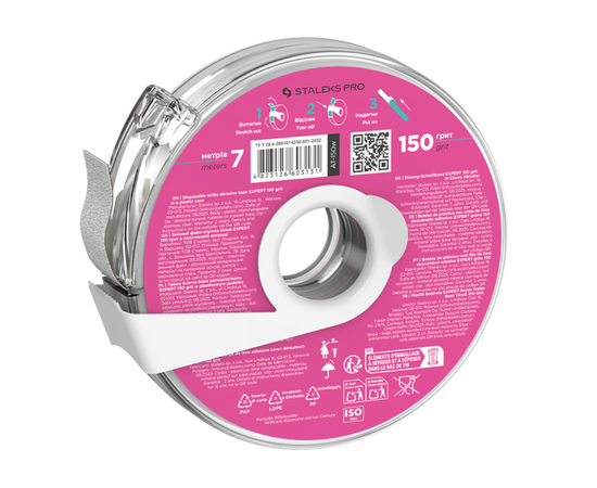 STALEKS Змінний файл-стрічка 150 грит, білий абразив в котушці з кліпсою #2
