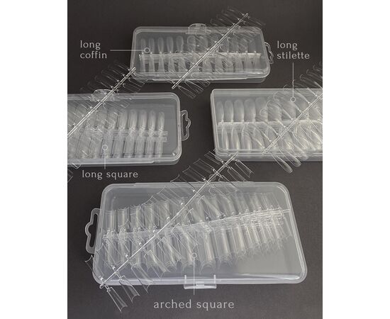 ADORE. Funky Gel Tips, Stilette Long, 240 pcs. Гелеві тіпси, подовжений стилет #4