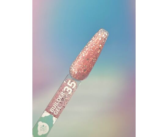 You Are Cute. Builder Gel #35, 15 ml, гель для нарощування з блискучими частинками #3