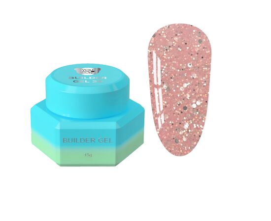 You Are Cute. Builder Gel #35, 15 ml, гель для нарощування з блискучими частинками #1