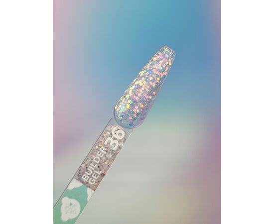 You Are Cute. Builder Gel #36, 15 ml, гель для нарощування з блискучими частинками #3