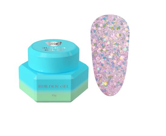 You Are Cute. Builder Gel #36, 15 ml, гель для нарощування з блискучими частинками #1