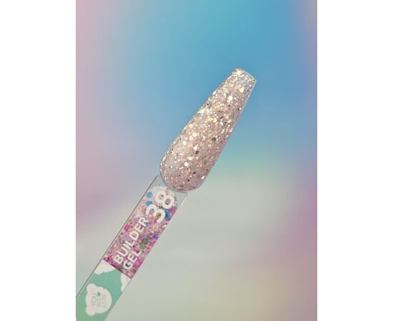 You Are Cute. Builder Gel #38, 15 ml, гель для нарощування з блискучими частинками #3