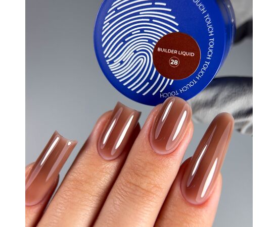 TOUCH. Liquid Builder Gel #28, 15 ml, міцний рідкий гель для нарощування #3