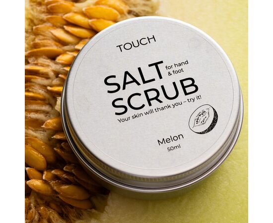 TOUCH. Hand&Foot Salt Scrub, Melon, 50 ml. Скраб для рук та ніг з запахом дині #2